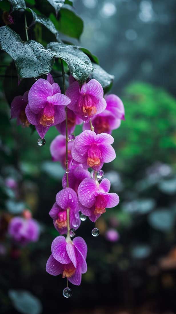 淡紫色的球茎海棠花的AI咒语prompt描述词丨Ai绘画描述