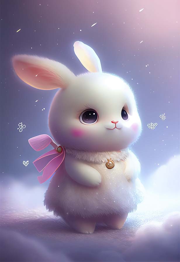 超级可爱的小白兔