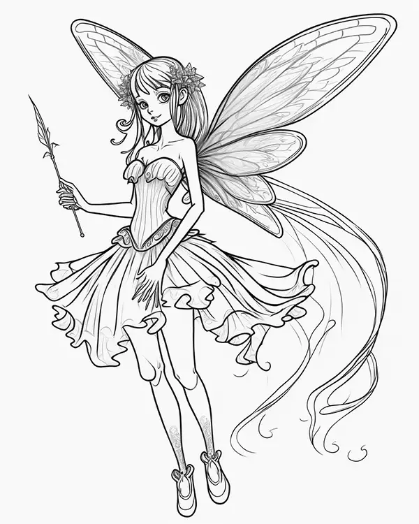 自己的仙女，配有翅膀和魔杖